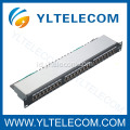 1U 19 inch 24port(3*8) jenis terlindung Patch Panel Cat.5e dan Cat.6